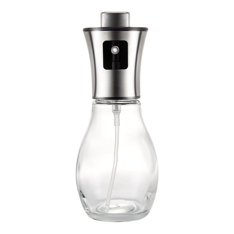 Suncojia Oil Sprayer Bottle, Olive Oil Spray Bottle, Barbecue Glass Oil Bottle, 200ml with Funnel