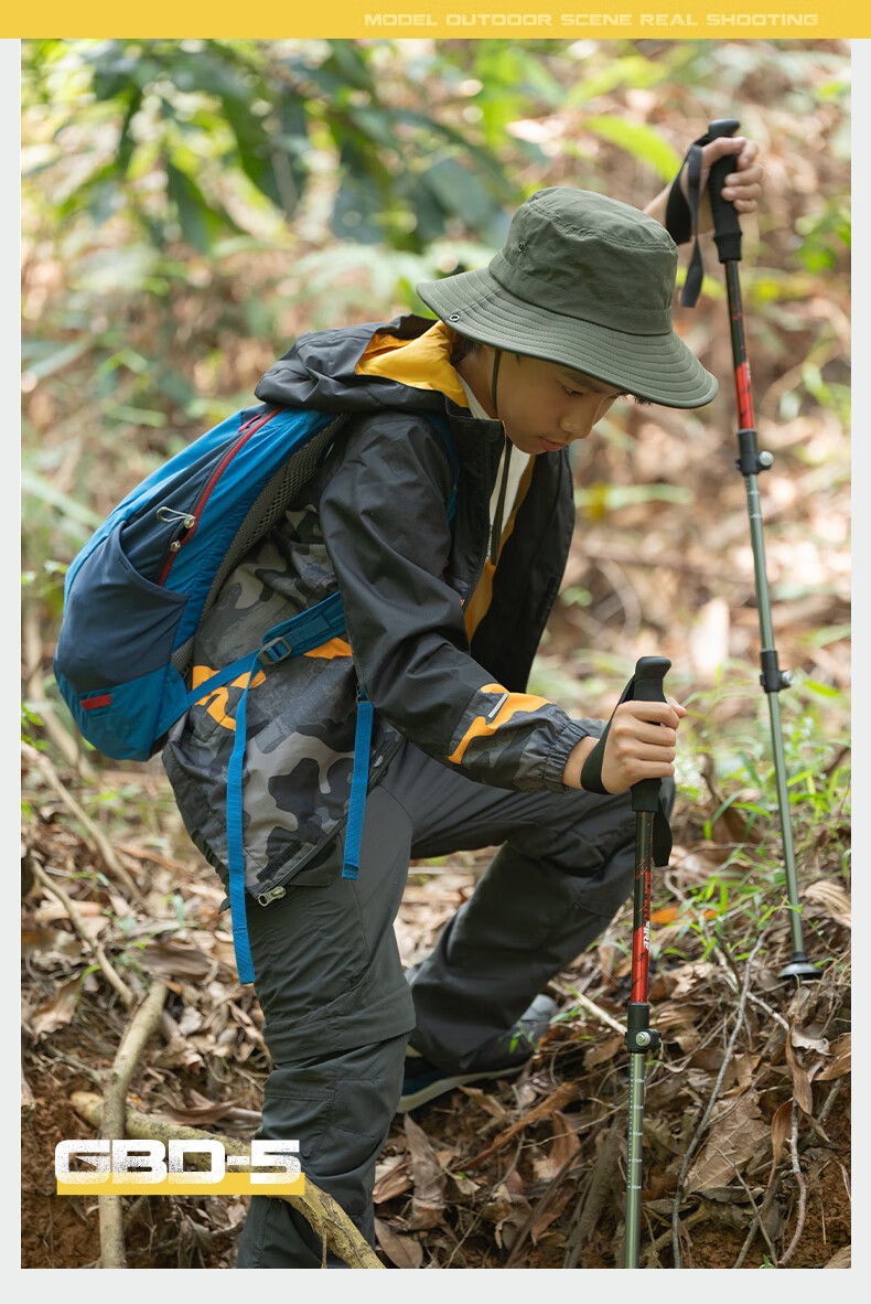 SupFire Hiking Poles, Children's Outdoor Walking Sticks, Trekking And Climbing Equipment, Ultra-Light Telescopic Non-Carbon Fiber Folding Walking Sticks 24