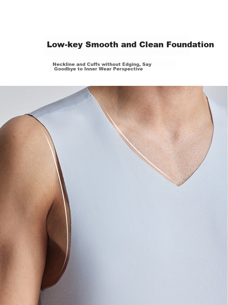 AIMER MEN Men's Modal Wide-Shoulder Undershirt, 3A Antibacterial Seamless Inner Layer, White, Size 170 7