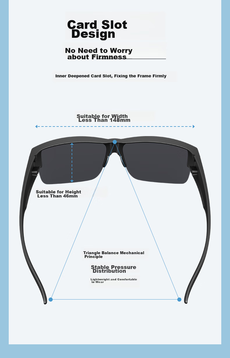CAXMAN Sunglasses Clip-On for Nearsighted Glasses, Polarized Driving Sunglasses for Men And Women, Sunglasses Holder for Prescription Glasses 5