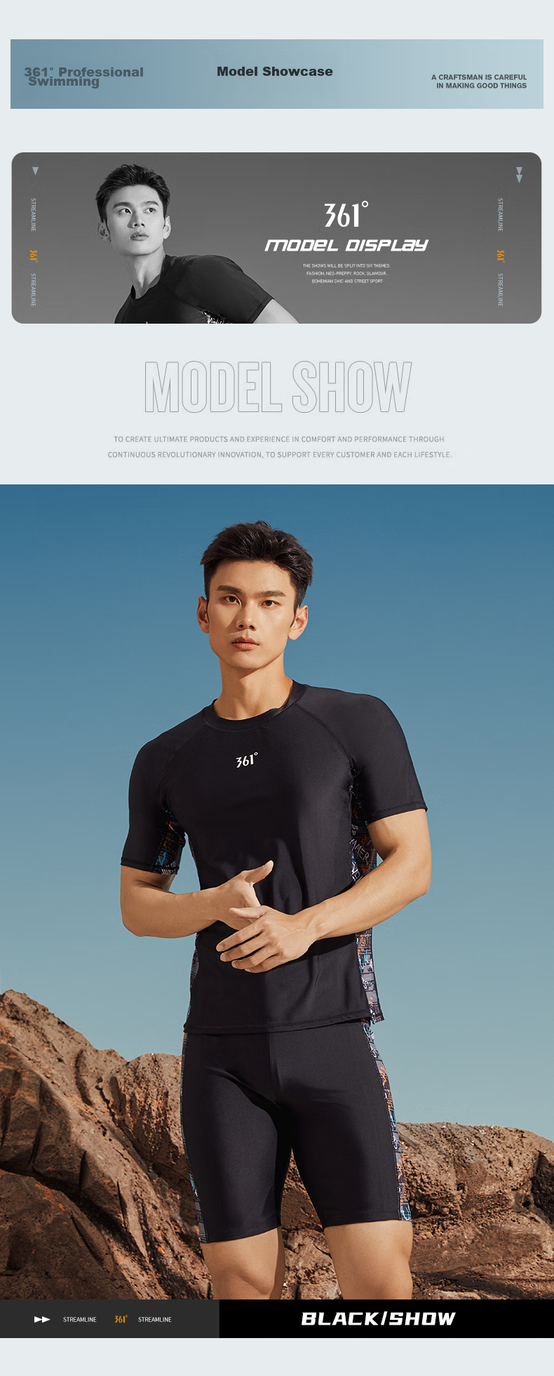 361° Men's And Teenagers' Swimwear Set, 2026 New Style Two-Piece Top, Adult Swimsuit, Hot Spring Bathing Suit 12