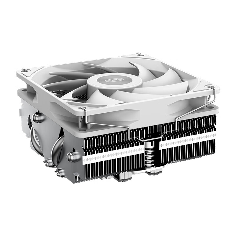 PCCOOLER RC400-53WH White ITX Air-Cooled CPU Cooler (Bottom Mount/53mm Height/4 Heat Pipes/Copper Base Reflow Soldering Nickel-Plated Process/Supports AM5 1700)