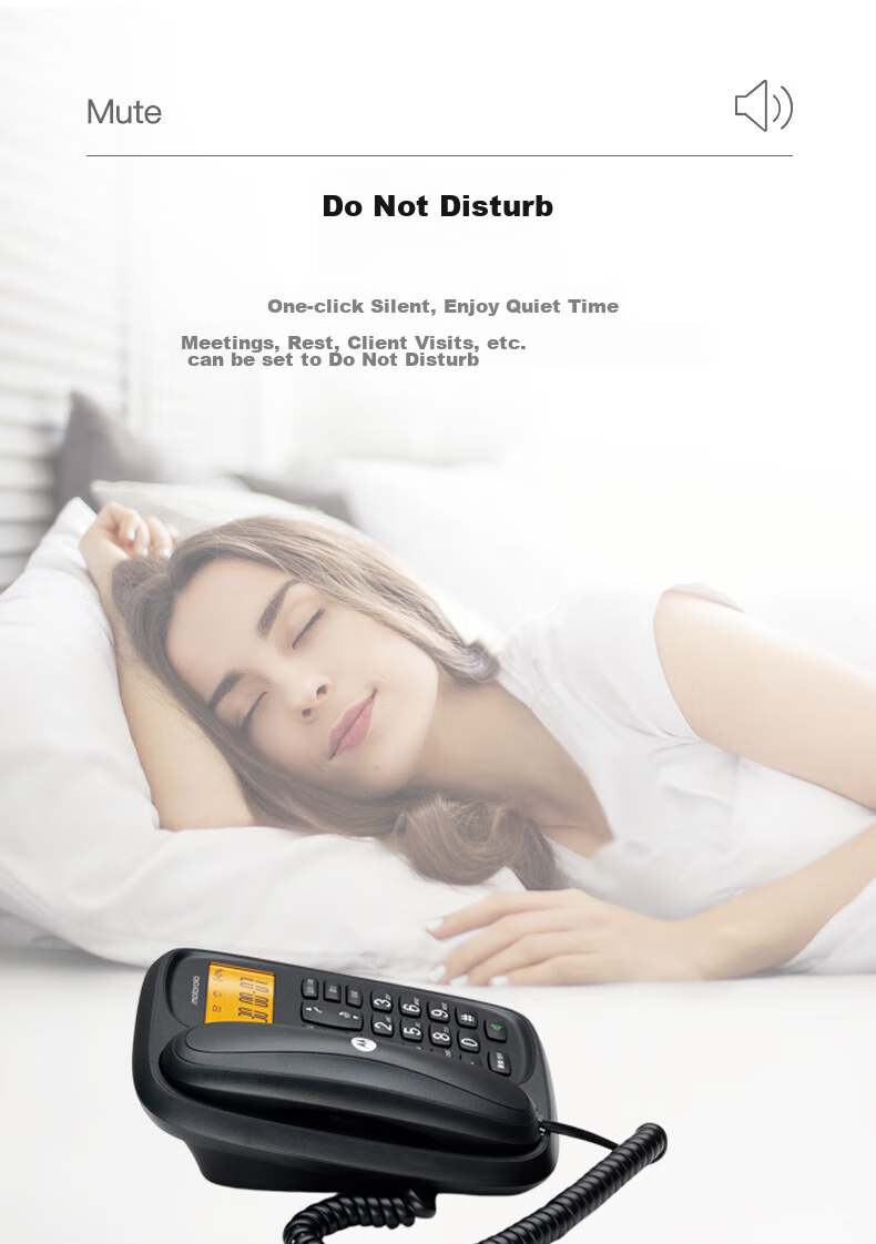 Motorola Digital Cordless Telephone, Wireless Landline Phone, Parent-Child System with Three Handsets, for Office And Home Use, Chinese Display, Free Installation And Maintenance Set CL103C (Black) 10