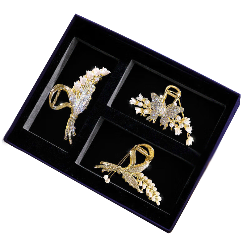 Dijing Wheat Ear Hair Clip, High-End Women's Hair Accessory, 2026 New Style Claw Clip, Shark Clip for Back of Head, Women's Birthday Gift
