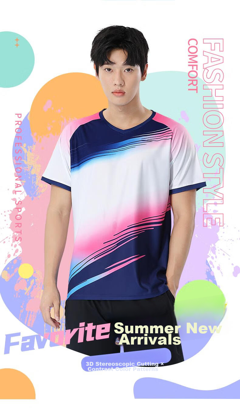 LIEYAO Badminton Customized Competition Set Breathable Short-Sleeve Tennis Shirt LY1816-M White XL 3