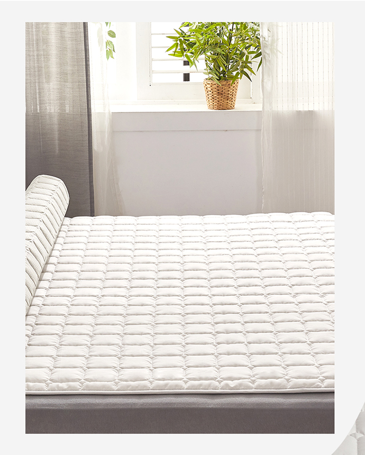 Dohia Home Textiles Washable Quilted Mattress Pad with Straps, Non-Slip Tatami Four-Season Protective Thin Pad for 1.5m Bed, 2x1.5m 9