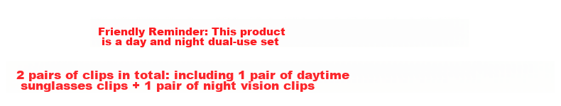 Carsman Clip-On Polarized Myopia Sunglasses Anti-Glare Night Vision Driving Glasses Unisex Day and Night Use Set 1