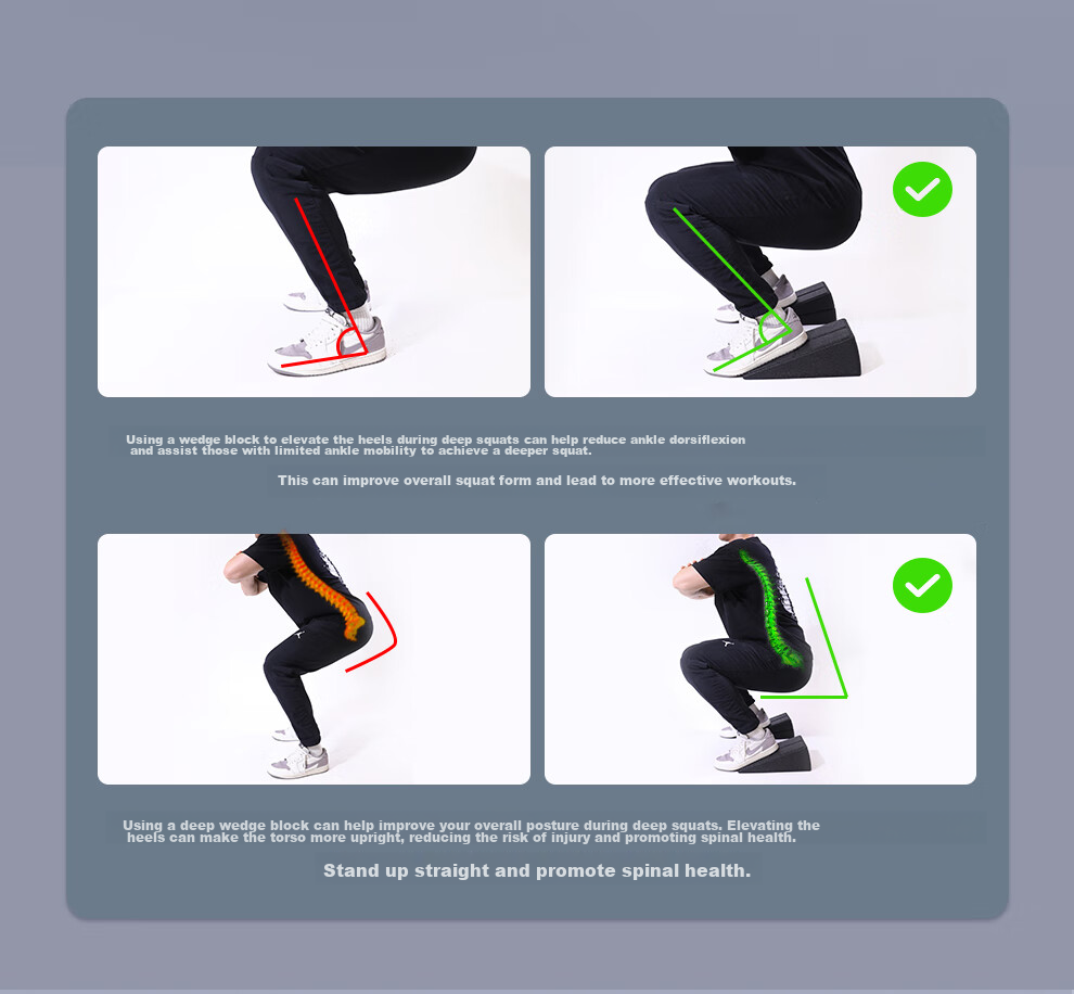 PROIRON Puli'ai Squat Pad, Weightlifting Deadlift Auxiliary Power Platform, Adjustable Calf Stretching Incline Board 5