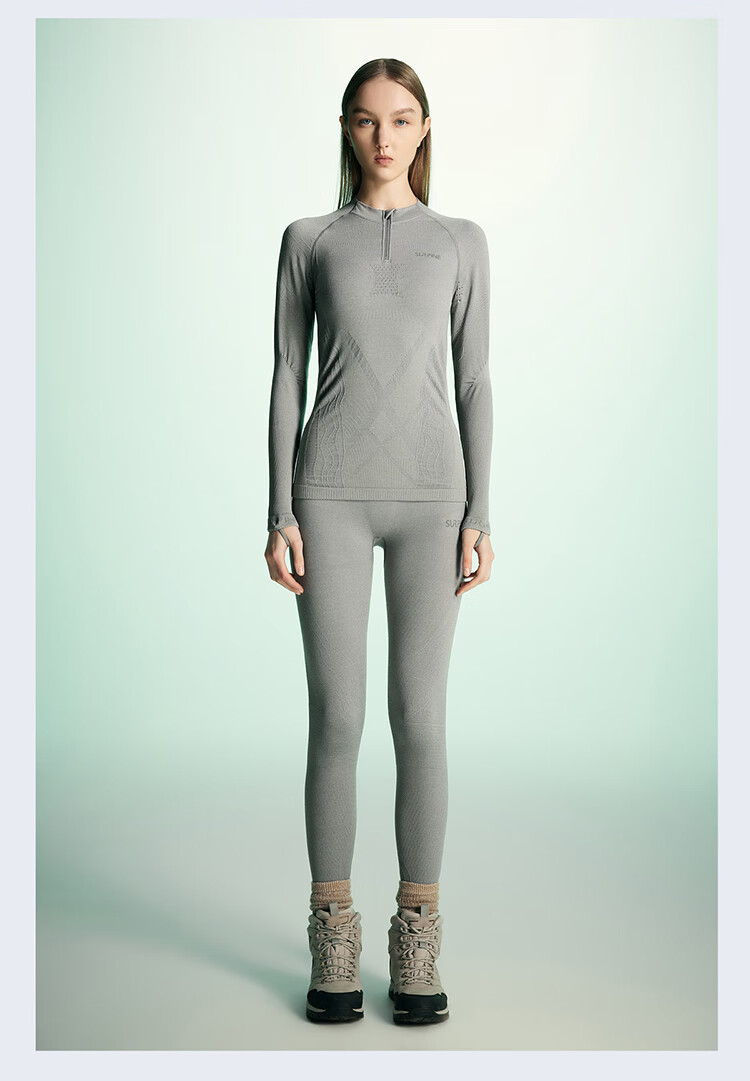 SURPINE Lingfeng Series Merino Wool Quick-Dry Top for Women, Moisture-Wicking, Warm Base Layer for Outdoor Hiking And Mountaineering 19