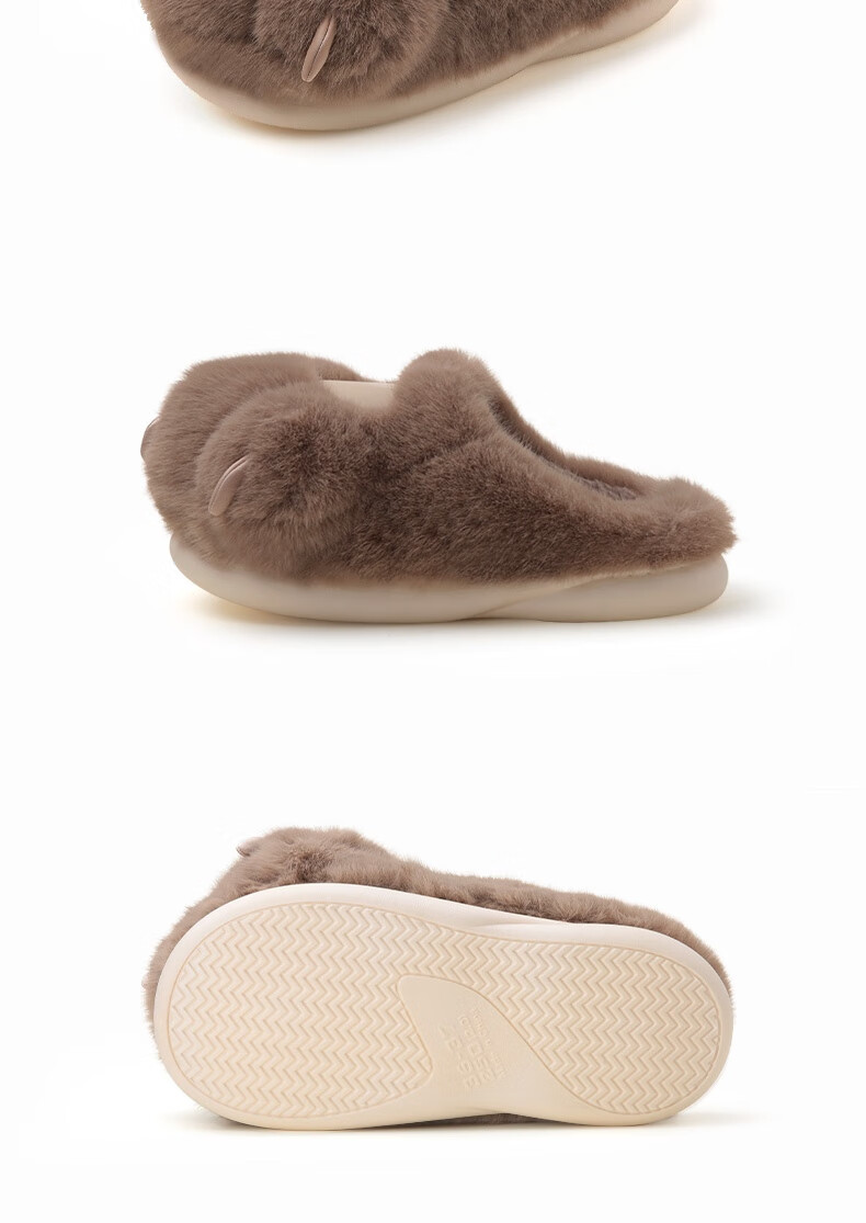 Darcy Mr. Claw Ice Cream Stick Cotton Slippers Women's Autumn and Winter Cute Warm Plush Slippers Non-slip Home Soft Bottom Slippers 4