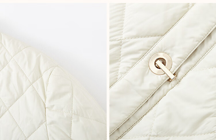 Dme [Laoqian Yinxiang] Winter Luxury Matte Light Luxury 400T Spring Yarn Diamond-Quilted Women's Cotton Jacket 23