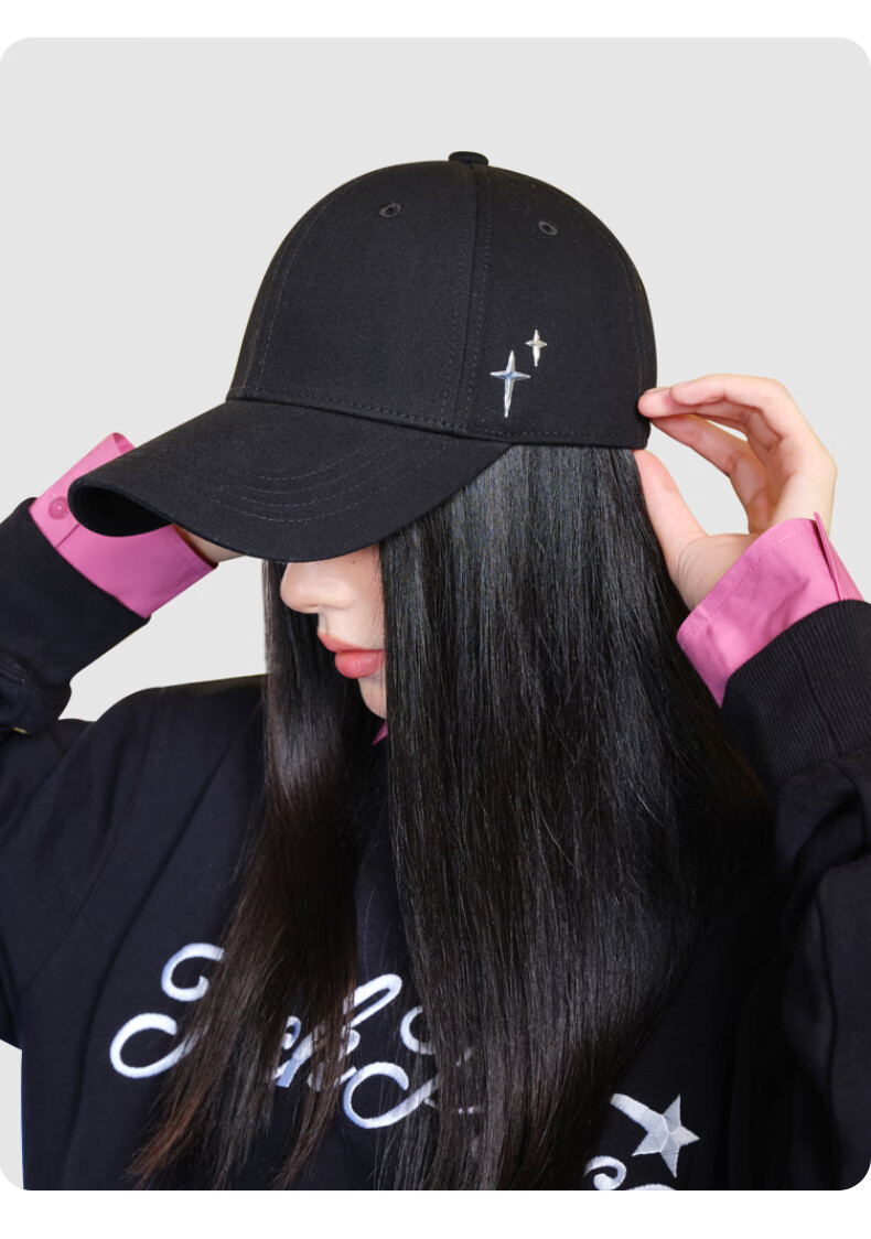 CACUSS Baseball Cap for Women, All-Season Large Head Circumference Hard Top Visor Cap, Sun Protection Hat, Couple Matching Versatile Face-Slimming Cap 13