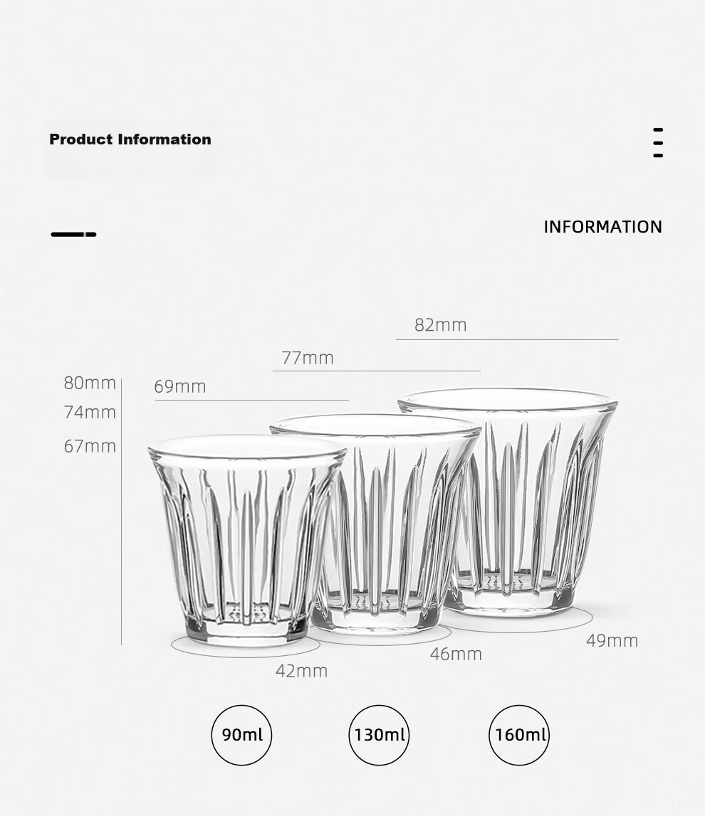 MHW-3BOMBER Bomber [Gift] Coffee Glass Cup, Australian White Cup, Transparent Simple Retro Dirty Americano Latte Art Cup 17