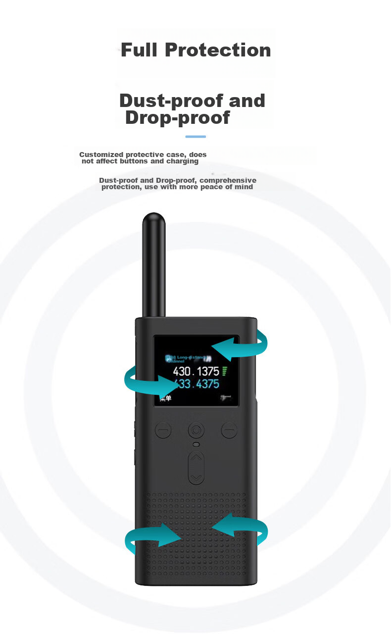 KMaxAI Protective Case for Xiaomi Walkie-Talkie 2S, Silicone Protective Cover, Anti-Fingerprint Frosted Case, Outdoor Protection Simple Solid Color Soft Shell, Black 4