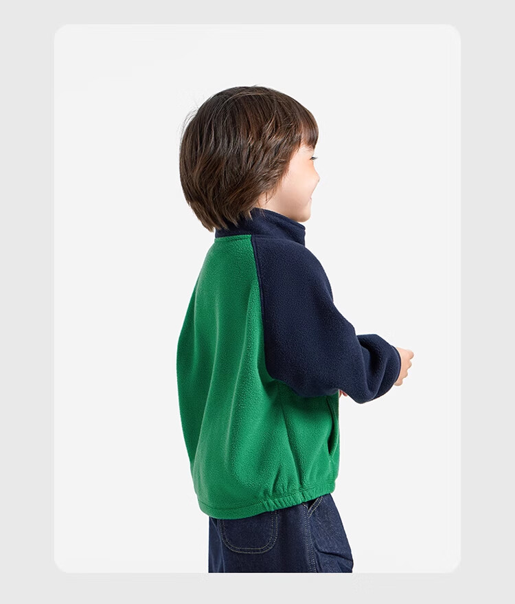 Ciciibear Baby Sweatshirt, Double-Sided Fleece, Spring And Autumn 2024 New Style, Children's Long-Sleeve Inner Pullover, Boys' Winter Wear 3