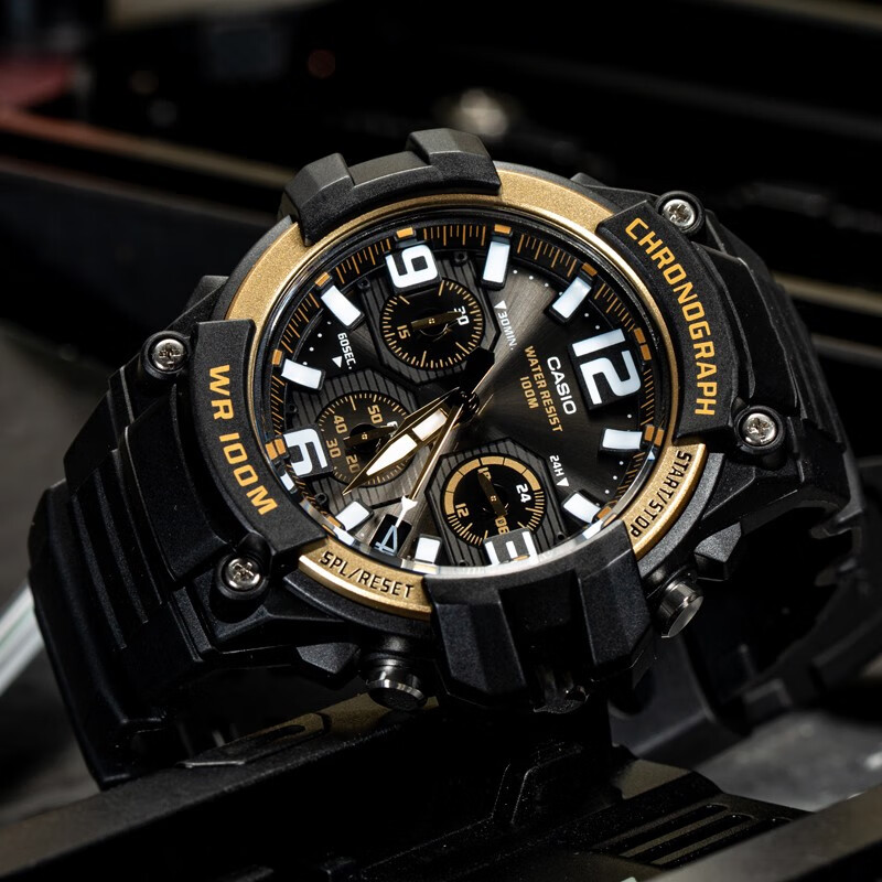Casio Watch for Men, Black Knight Black Gold Sports Youth Student Waterproof Digital Watch for Men And Women, MCW-200H 45