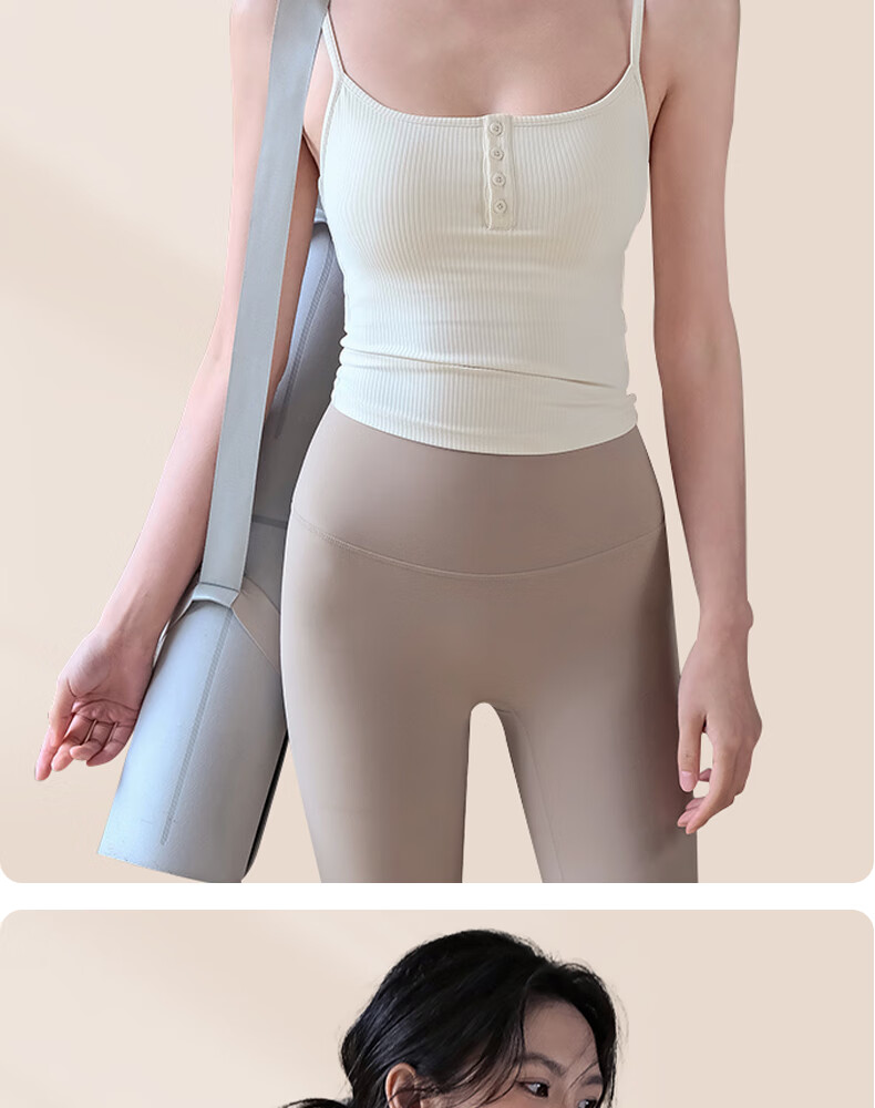 XUEXIMAN Sports Bra with Chest Pads, Yoga Wear, Camisole Tank Top for Women, Beautiful Back Bra, Integrated Running Fitness Professional Pilates 13