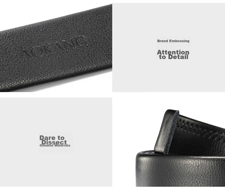 Aokang Men's Automatic Buckle Belt, Business Gift Box, Top-Grain Leather Trouser Belt, Birthday Gift for Husband 15