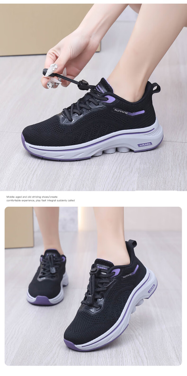 Anglerfish Summer Breathable Mesh Mom Casual Shoes Sports Walking Shoes Elderly Old Beijing Cloth Shoes A6000 Red 38 20