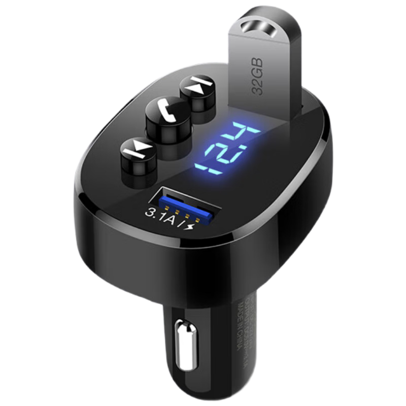 Zhunhang Car Bluetooth Receiver, MP3 Player, Cigarette Lighter, Music Player, Car Phone, FM Transmitter, USB Charger
