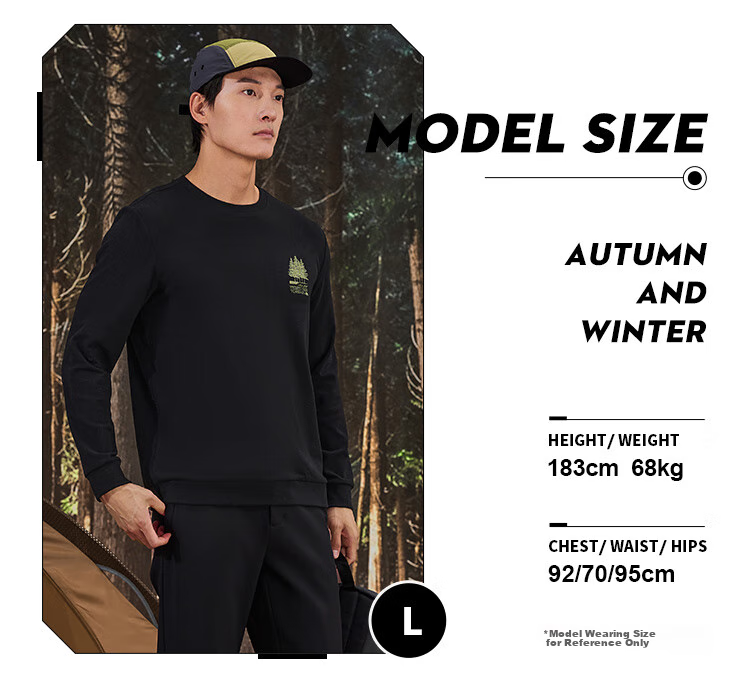 TOREAD Cotton Long-Sleeve T-Shirt for Men, Autumn And Winter Sports Comfortable Sweat-Absorbing Breathable Casual Versatile Sweatshirt TAJJCM91623 8