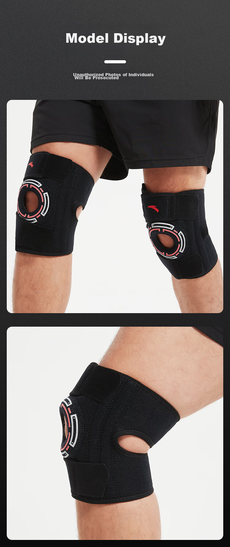ANTA Knee Pads for Sports, Professional Running, Hiking, Meniscus Protection, Badminton, Basketball, Soccer, Cycling, Jump Rope, Knee Joint Protection Gear 9