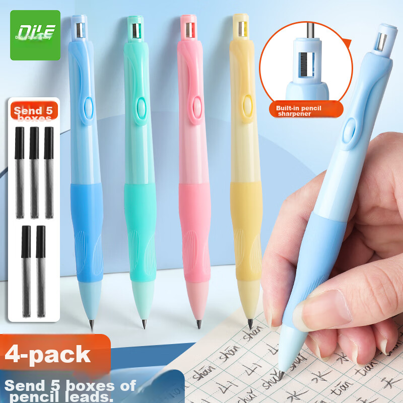Dile Correct Posture 0.9mm Mechanical Pencil Lead Refill for Elementary Students, Durable, No Sharpening Needed, 5 Boxes, Model 3232