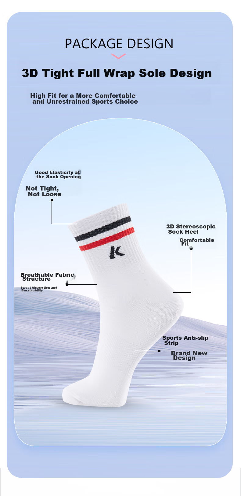 KAWASAKI Badminton Socks, Basketball Socks, Running Sports Short Socks 6330 White White Gray (Three-Pair Pack) One Size Fits All 11