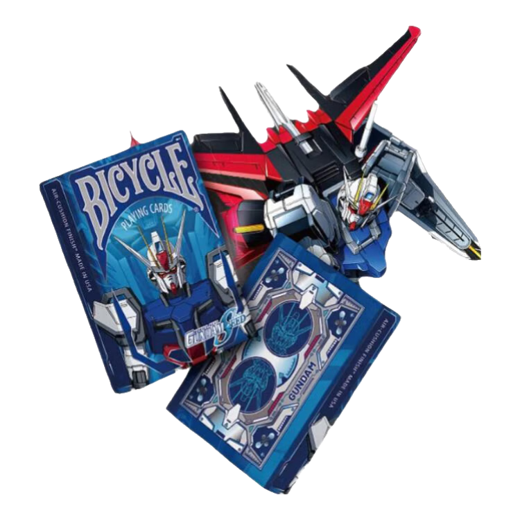BICYCLE Gundam Model Official Playing Cards, Figurine Unicorn Assault Freedom Original Card Game SEED, 1 Deck