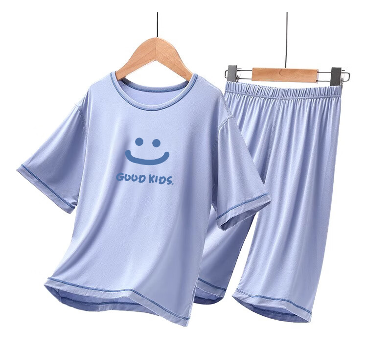 LangSha Children's Pajamas, Boys And Girls Spring And Summer Thin Home Wear Set, Lightweight Breathable for Older Children And Babies, Air Conditioning Clothes, Size 110 26