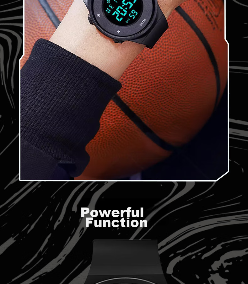 Yajia Digital Watch, Multi-Functional Calendar with Digital Display, Stylish And Simple Design for Students, Fashionable Electronic Watch 3