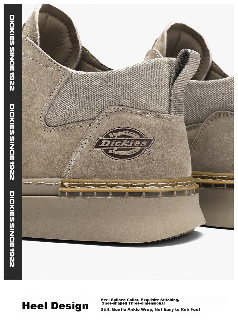 Dickies Men's Martin Boots Casual Trendy Versatile Comfortable Breathable Work Shoes Camel Color Size 43 8