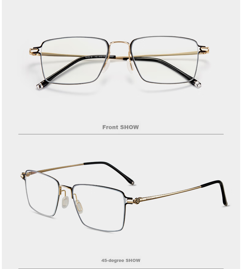 Xiyanghong Reading Glasses, High-Definition Anti-Blue Light, Bifocal Automatic Zoom, Ultra-Light Full-Frame Reading Glasses AX8102, 100 Degrees 15