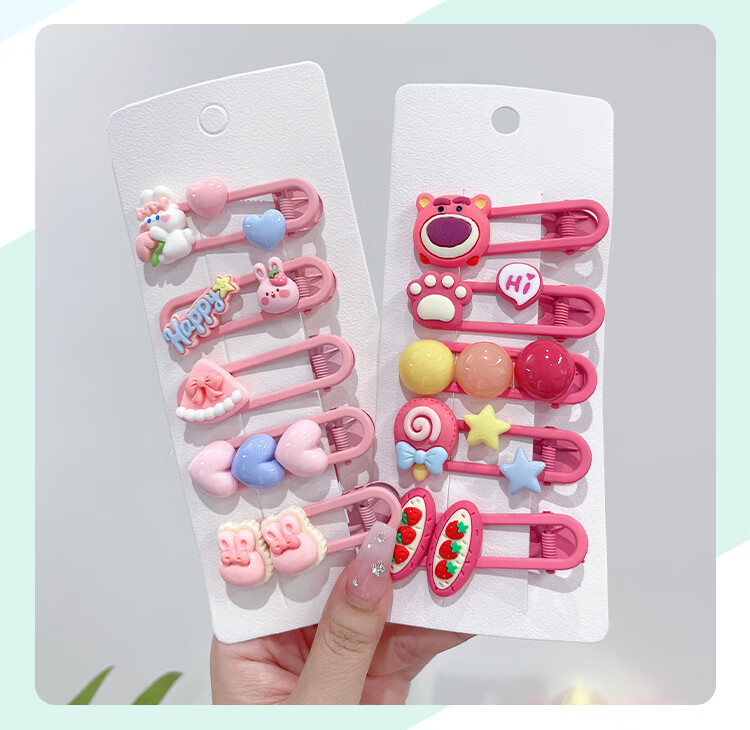 CHIMERA 10-Piece Children's Hair Clips, Bangs Claws, Duck Bill Clips, Hair Accessories, Side Clips, Barrettes, Girls' Birthday Gift 6