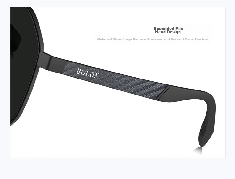 BOLON Eyeglasses-Inspired Aviator Polarized Sunglasses, Driving UV Protection Sunglasses for Men, Trendy Style BL7199D17 7