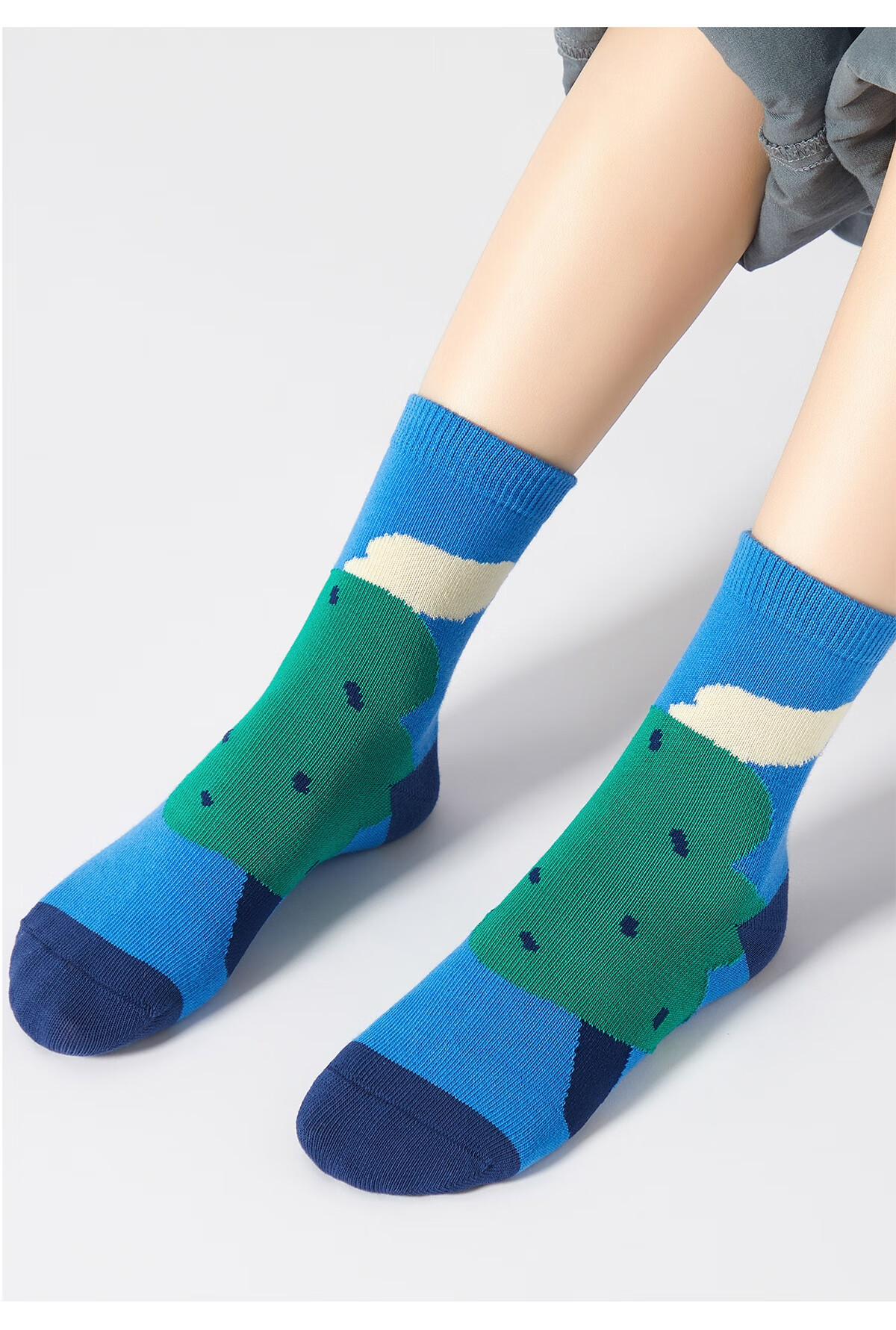 Banbi Children's Socks, Autumn And Winter Trendy Socks for Boys, Spring And Autumn Seamless Mid-Calf Socks for Older Children, BB2474, Size 18-20 23