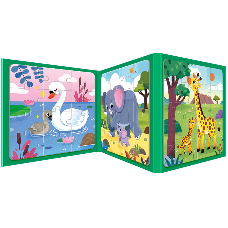Dayanxiaowa Children's Magnetic Puzzle, Ages 3-6, Baby Magnetic Puzzle for Ages 2-4, Educational Toy, Gift for Boys And Girls, Animal Theme