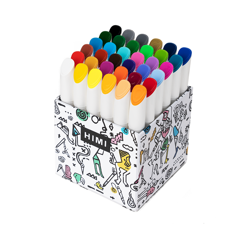 MIYA HIMI 24-Color Water-Soluble Colorful Sticks, Washable without Messing Hands, Crayon Colorful Stick Set for Drawing, Children's Art, Early Childhood Education, Sketching, And Aesthetic Development Tools