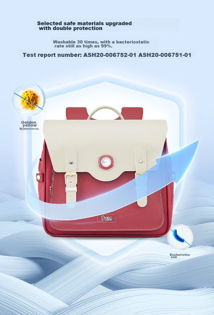 9UM Schoolbag for Primary School Students Grades 1-4, Boys And Girls, Lightweight with Safety Air Cushion, Children's Cambridge Bag U2174 Classic Brow 16