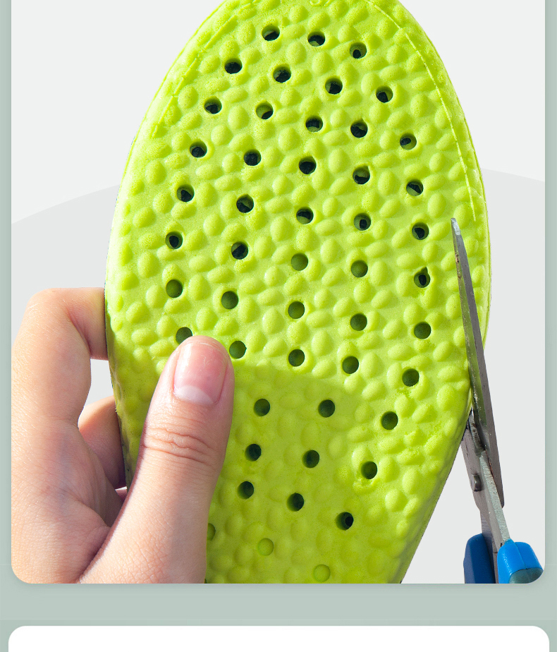 IQGD 2 Pairs Sports Insoles for Men, Soft And Elastic, Mugwort Scent, Odor-Resistant, Breathable, Shock-Absorbing, Military Training 6019, Black And Green, Size 35-36 10