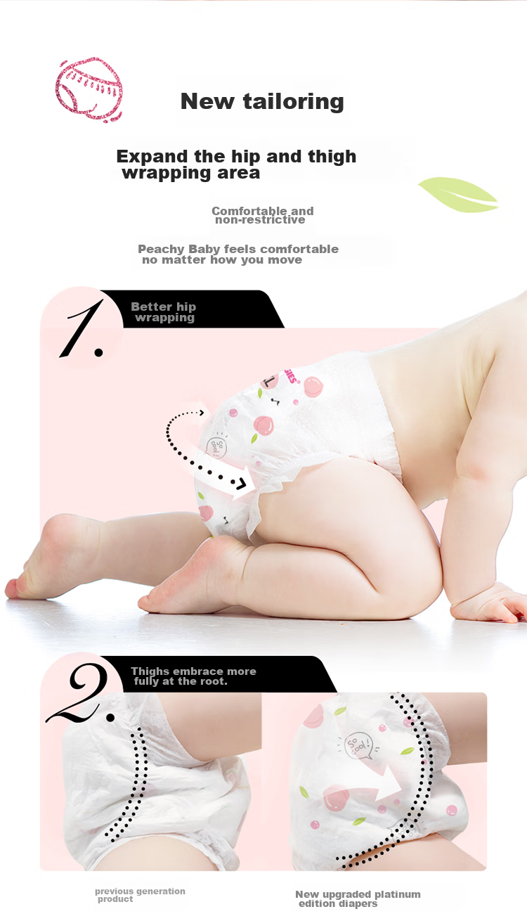 Huggies Platinum Series Little Peach Pants Pull-Ups, L Size, 76 Pieces (9-14kg), Large Diapers [Heat Dissipation And Reputation King] 3