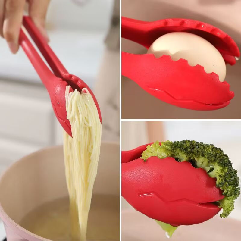 Didinika Baby Food Tool, Heat-Resistant Silicone Feeding Tongs, Kitchen Anti-Scalding Silicone Clamps