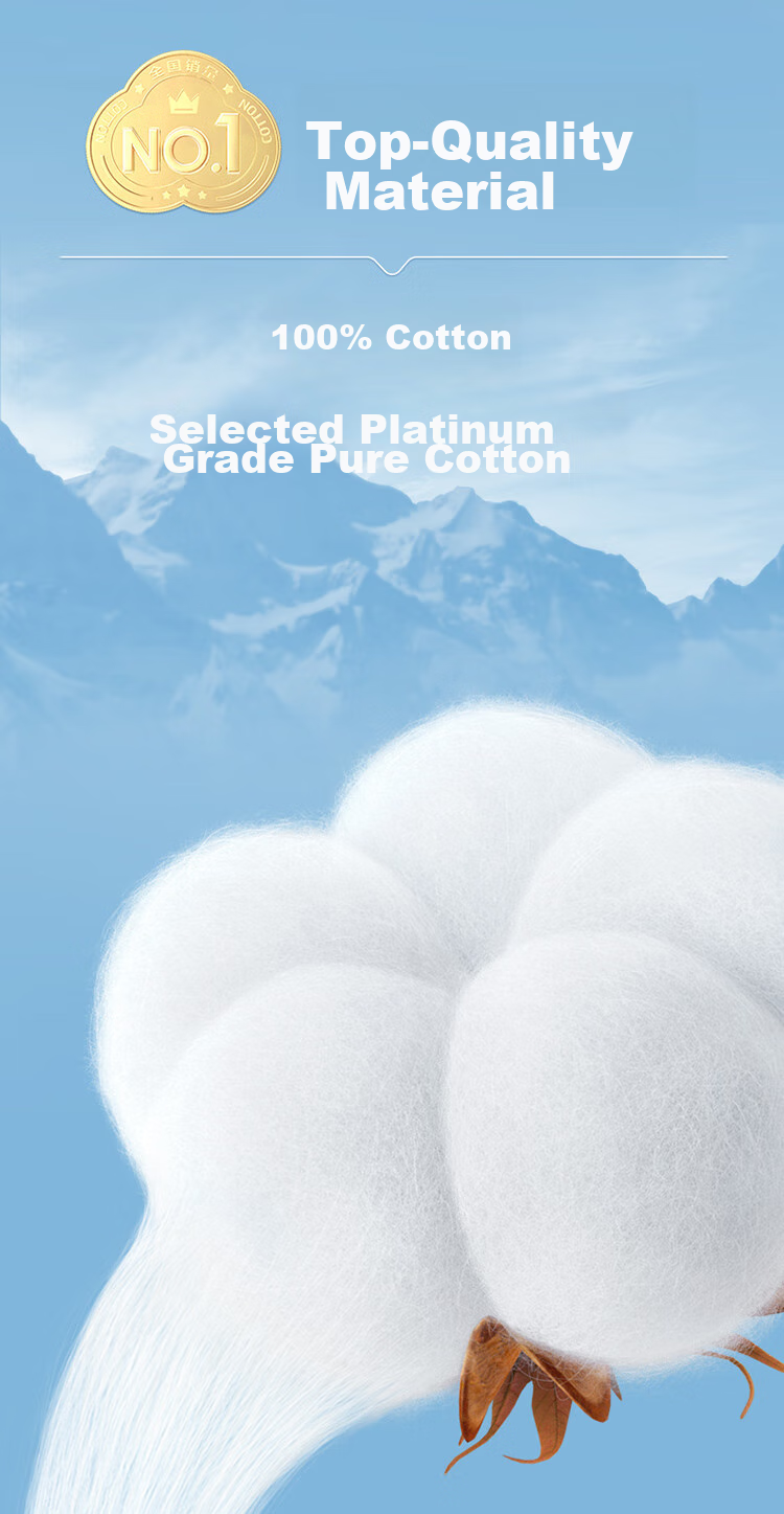 PurCotton [Sun Yingsha's Choice] Facial Cleansing Wipes, Sold by JD, Disposable Cotton Face Wipes, Soft Cotton Towels, 12 Packs, 20*20cm 4