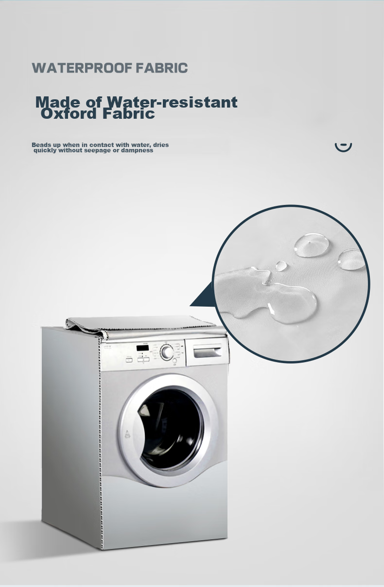Shuangwei Washing Machine Cover, Pulsator Washing Machine Cover Cloth, Washing Machine Dustproof Waterproof Sun Protection Cover Dustproof Sleeve, Suitable for 7-10 Kg Universal Size, Striped Deer XBTWL21 5