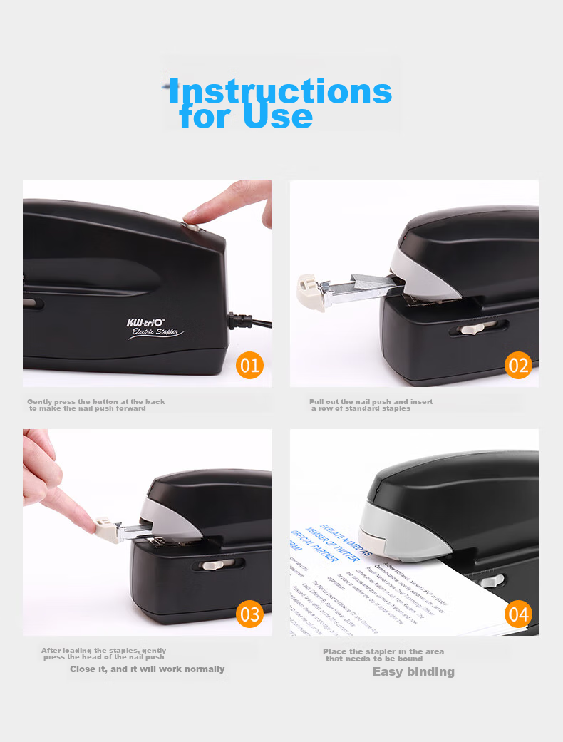 KW-Trio Electric Stapler with Intelligent Sensor, Fully Automatic Binding Machine, Can Staple up to 25 Pages 13