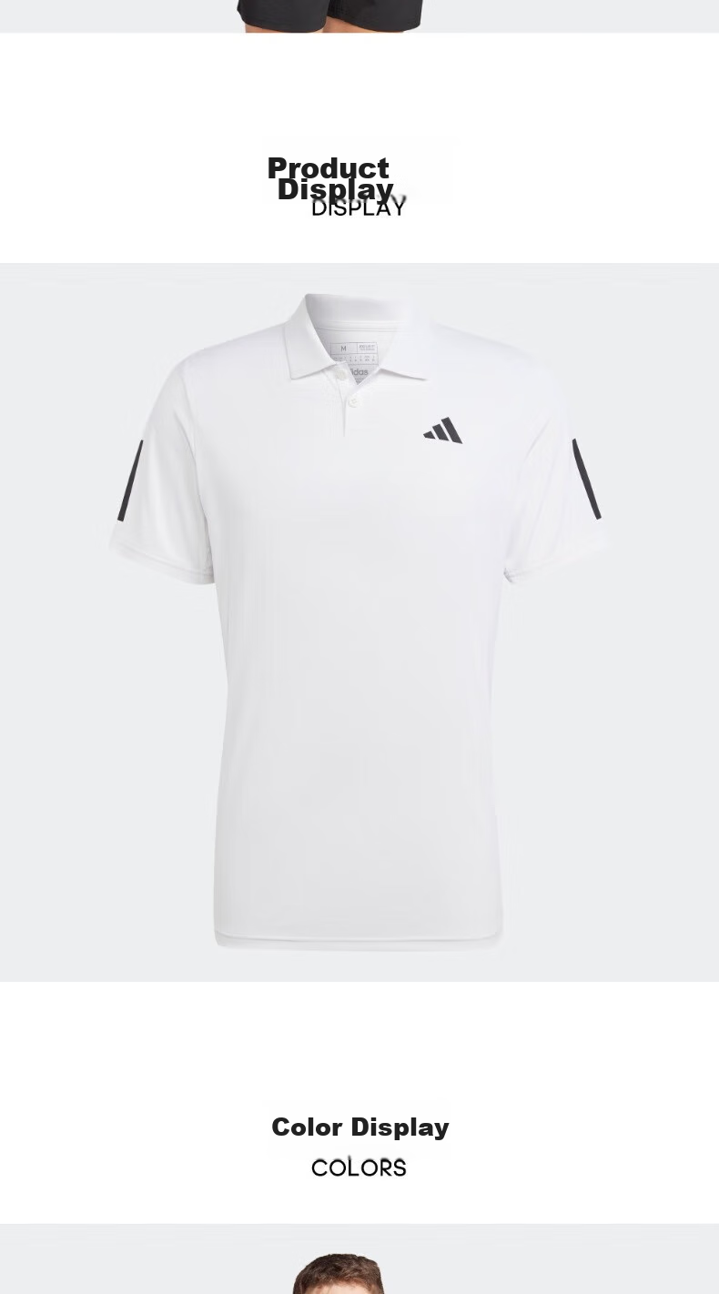 Adidas Men's Tennis Series CLUB SMU3S POLO Sports Polo Shirt IS2294 A/S Size 7