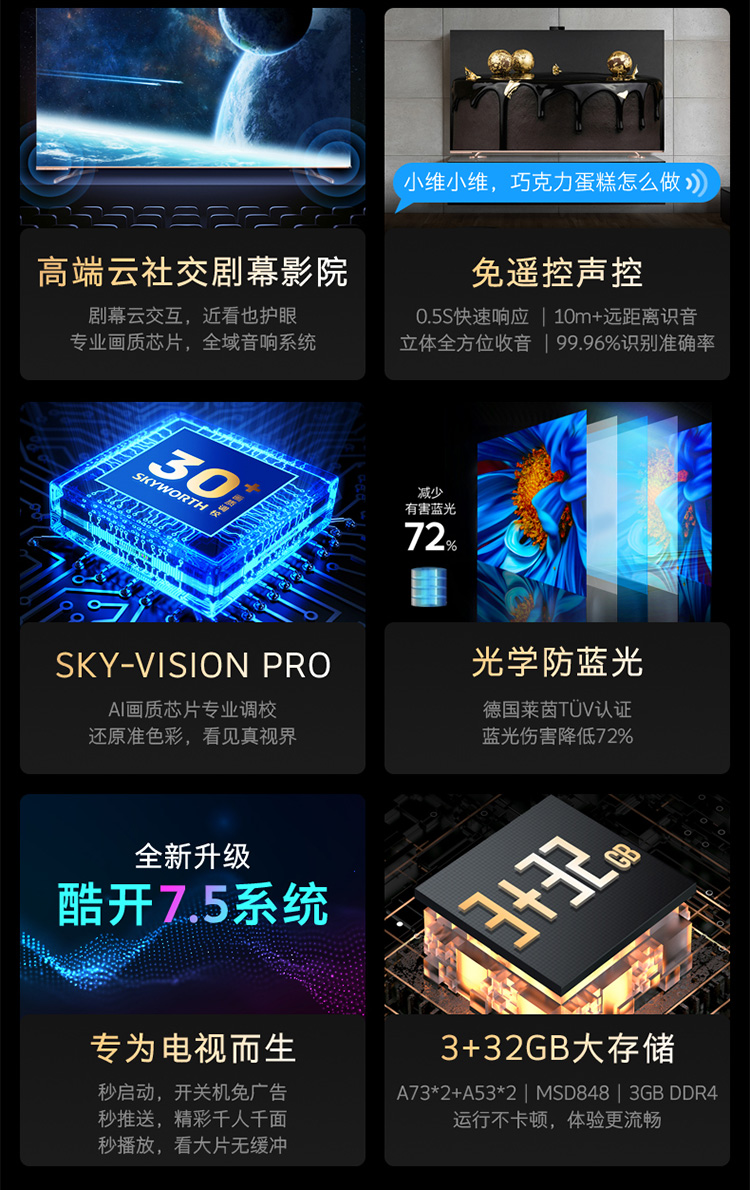 SKYWORTH 创维 75A20 Pro 液晶电视 75英寸 图8