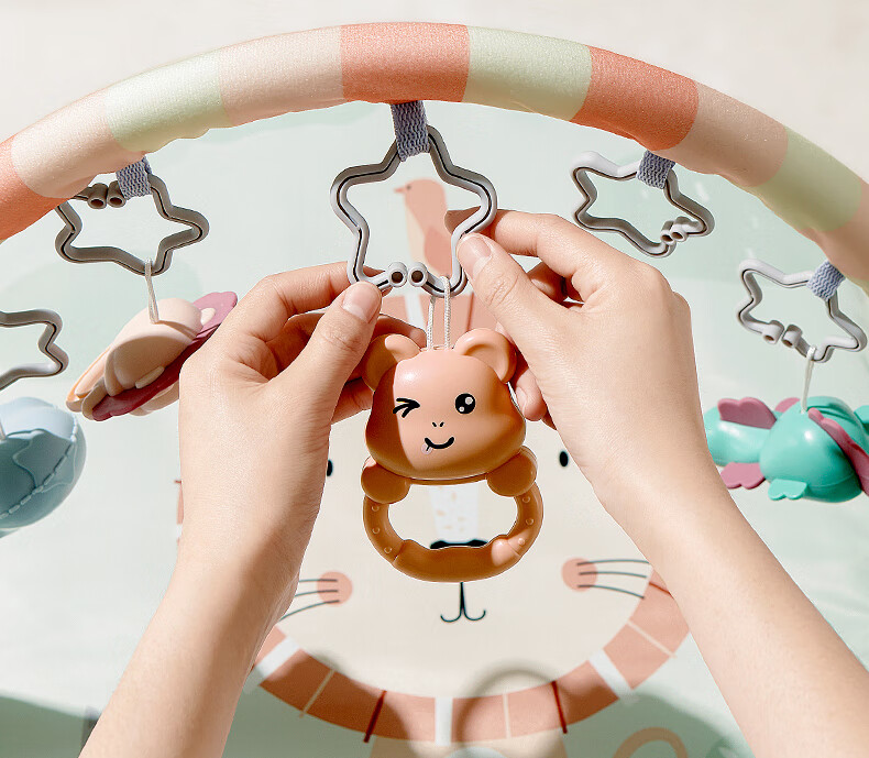 Babycare Baby Gym Foot Piano for 0-1 Year Old Newborns, Baby Welcome Gift, Infant Soothing Toy, Duobula Rabbit 16