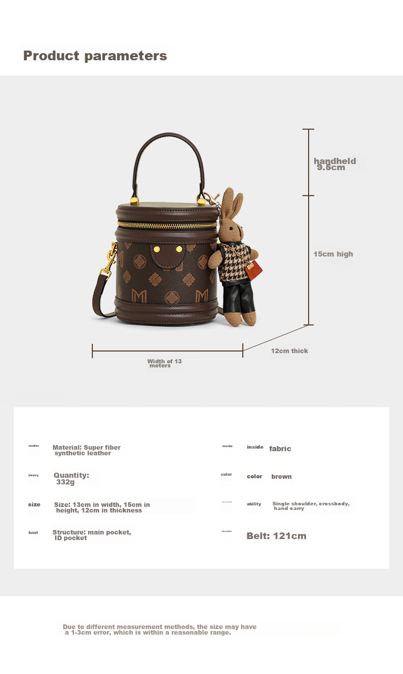 Aiqinghai Handbag, Women's Bag, Bucket Bag, Cylinder Bag, Crossbody Bag, Brand Shoulder Bag, Birthday And Mother's Day Gift, Practical Present for Mom 19
