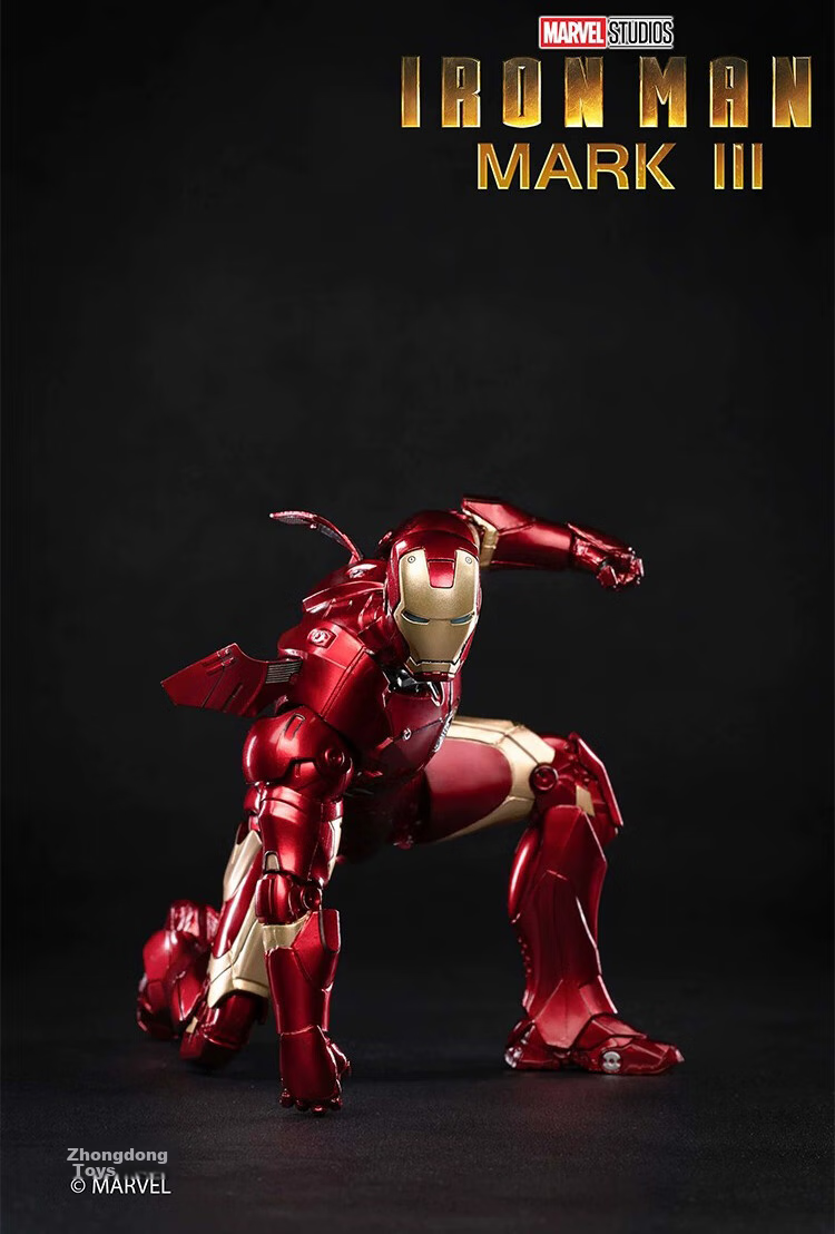 Marvel Iron Man MK3 Action Figure, 10th Anniversary Edition, Collectible Articulated Model Display Piece 7